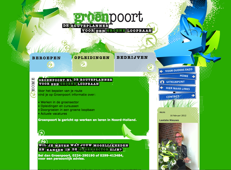 De winnende website Groenpoort.nl
