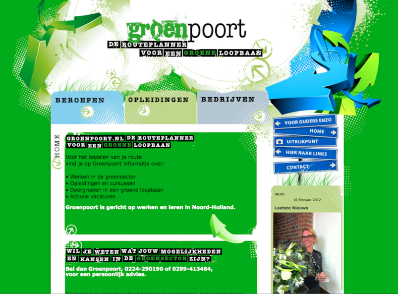 De winnende website Groenpoort.nl