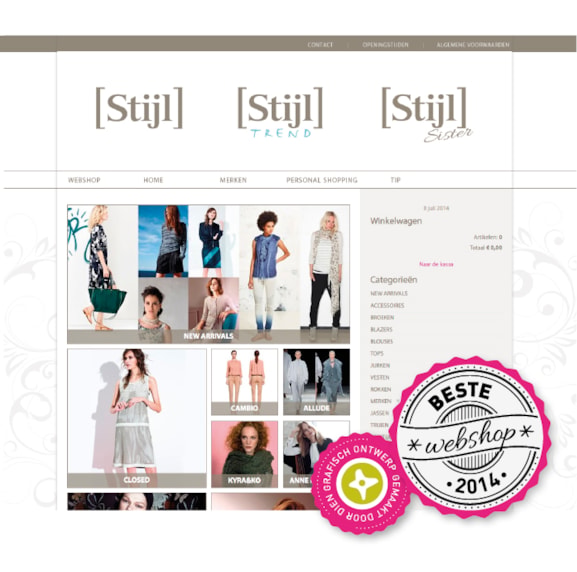 Beste Webshop 2014 - www.stijlbergen.nl