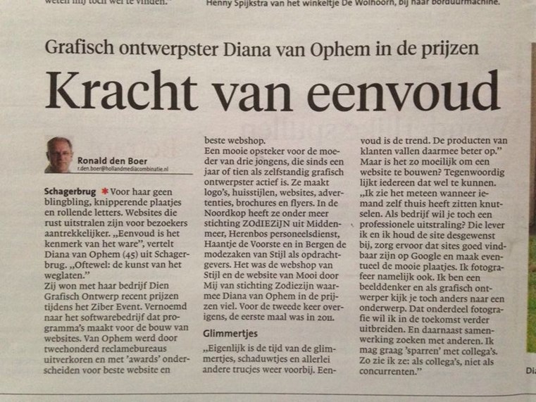 Dien in de krant