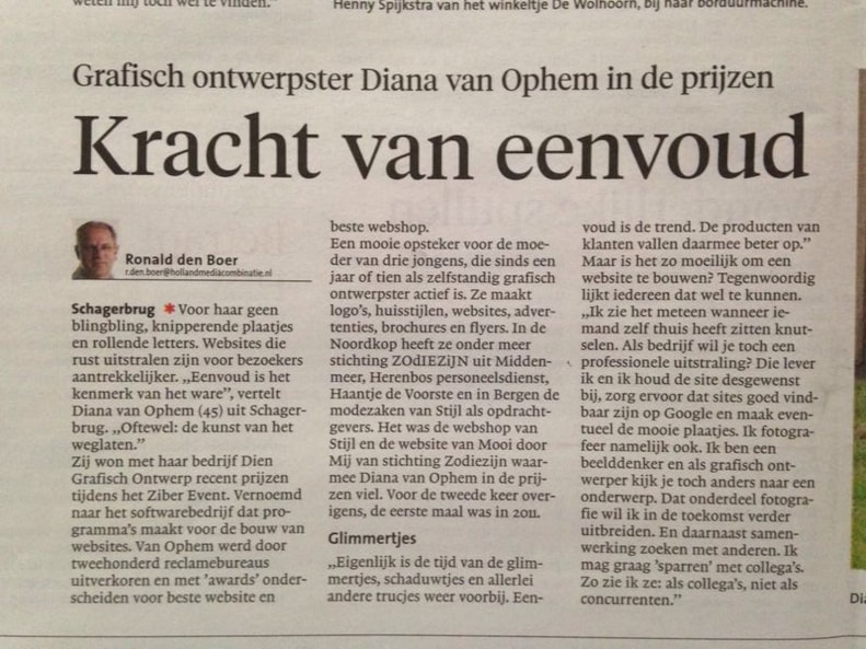 Dien in de krant
